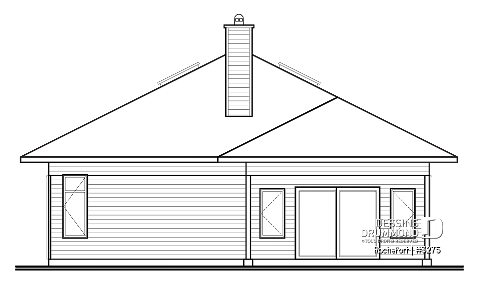 Élévation arrière - Rochefort