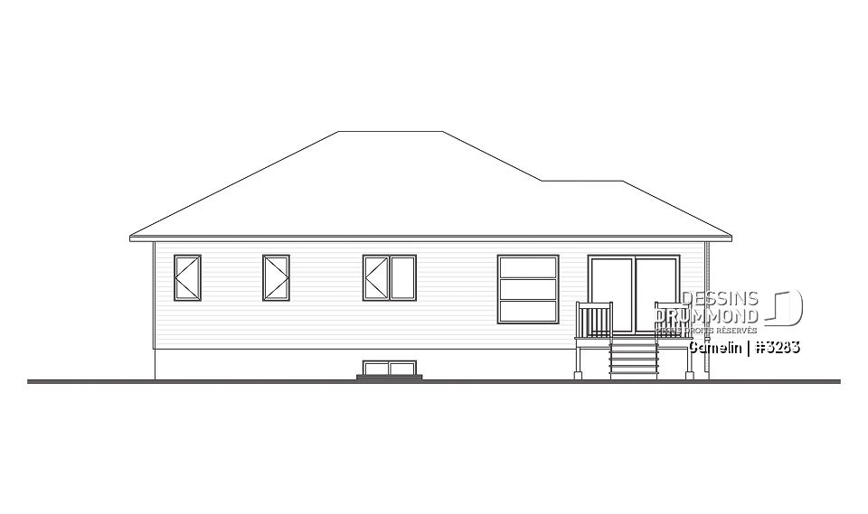 Élévation arrière - Gamelin