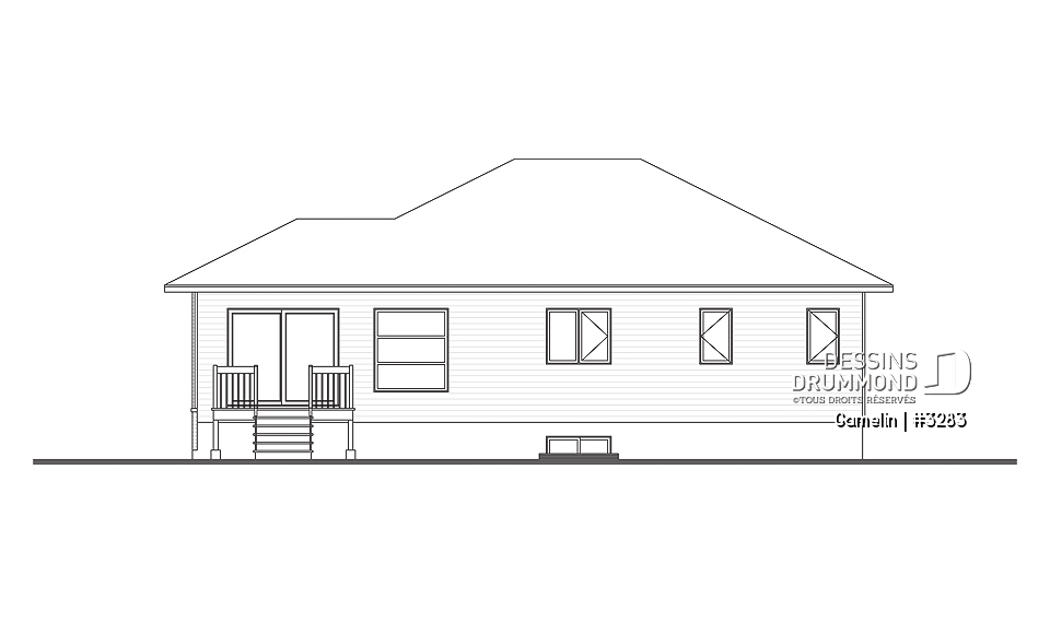 Élévation arrière - Gamelin