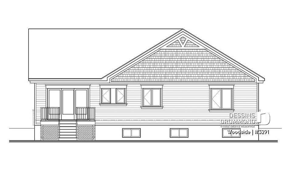 Élévation arrière - Woodside