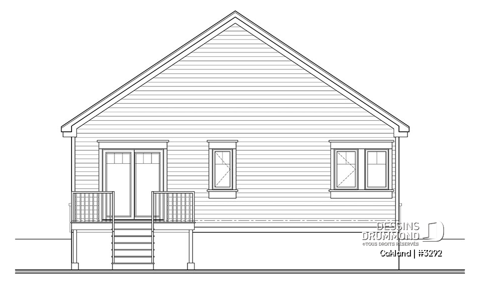 Élévation arrière - Oakland