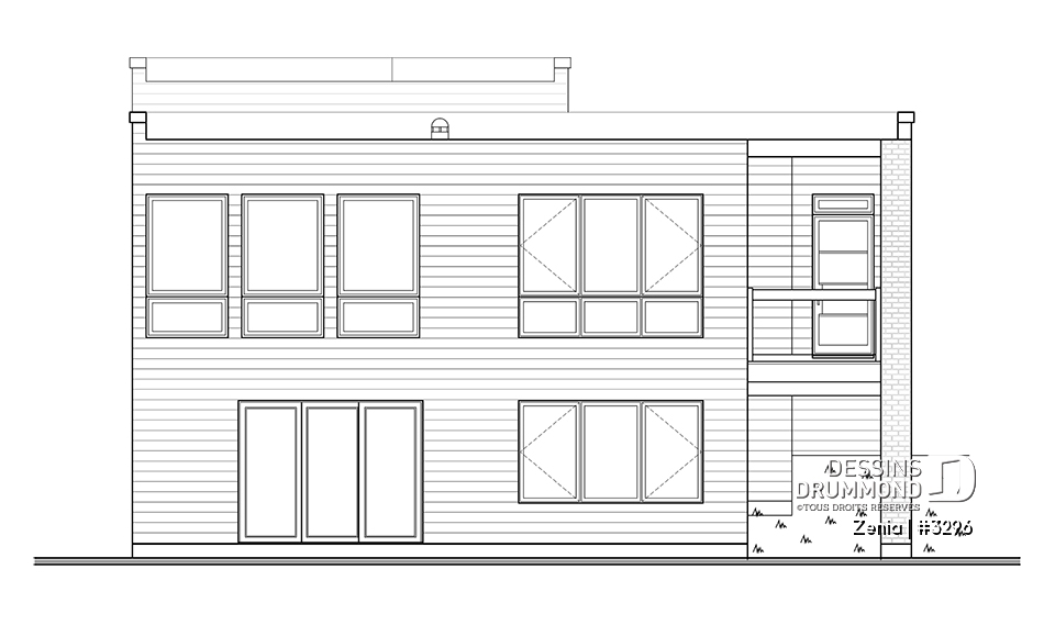 Élévation arrière - Zenia