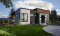 Vue avant - MODÈLE DE BASE - Maison moderne 2 chambre, cuisine et salle de séjour à l'arrière, fondation rez-de-jardin pour espace ++ - Zenia