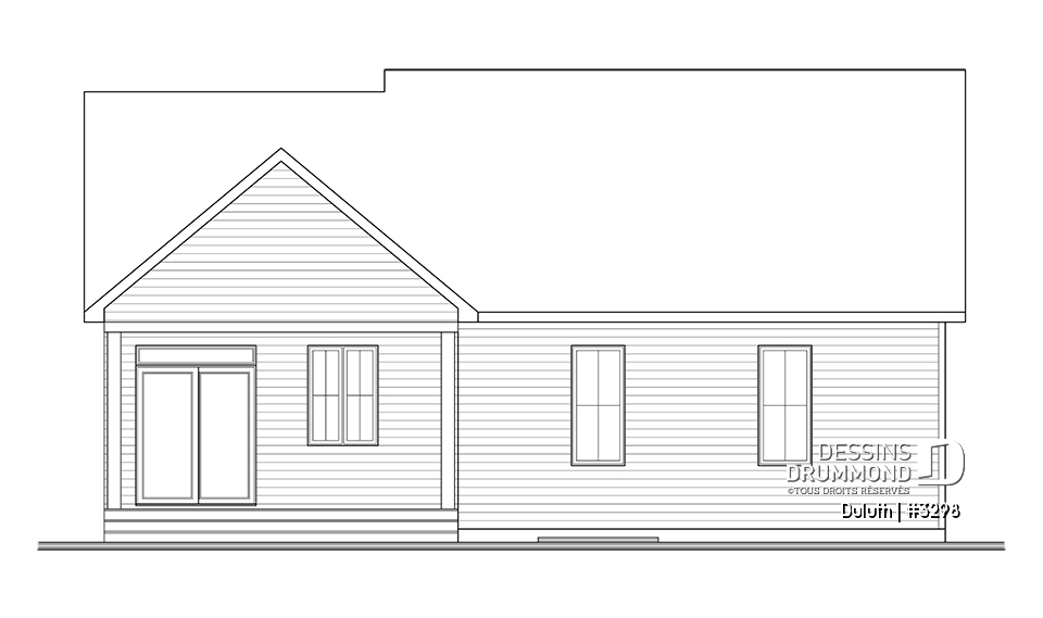 Élévation arrière - Duluth