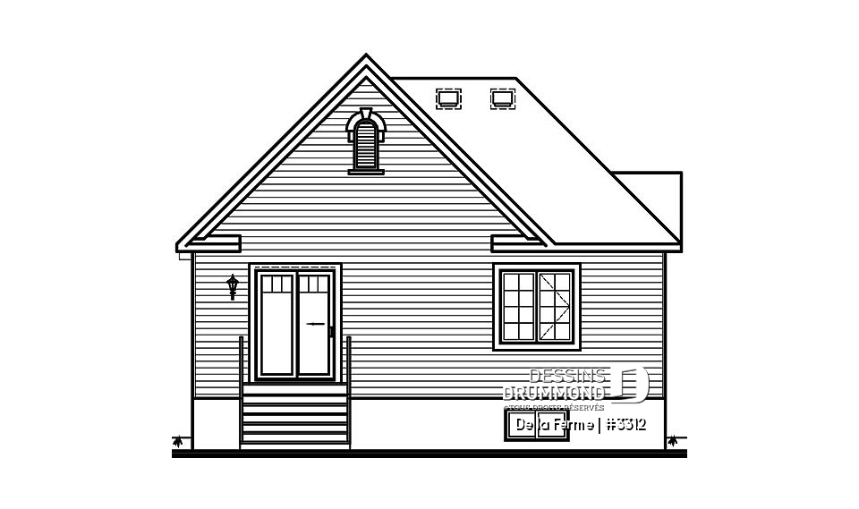 Élévation arrière - De la Ferme