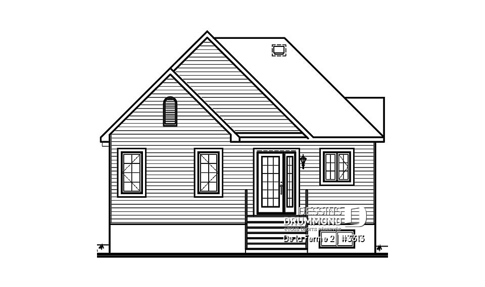 Élévation arrière - De la Ferme 2