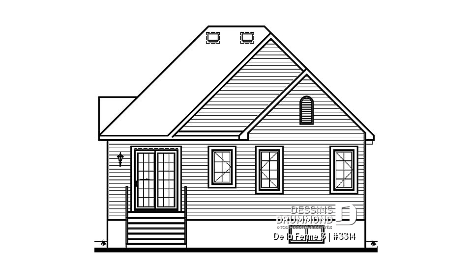 Élévation arrière - De la Ferme 3