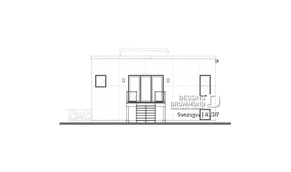 Élévation arrière - Gonzague
