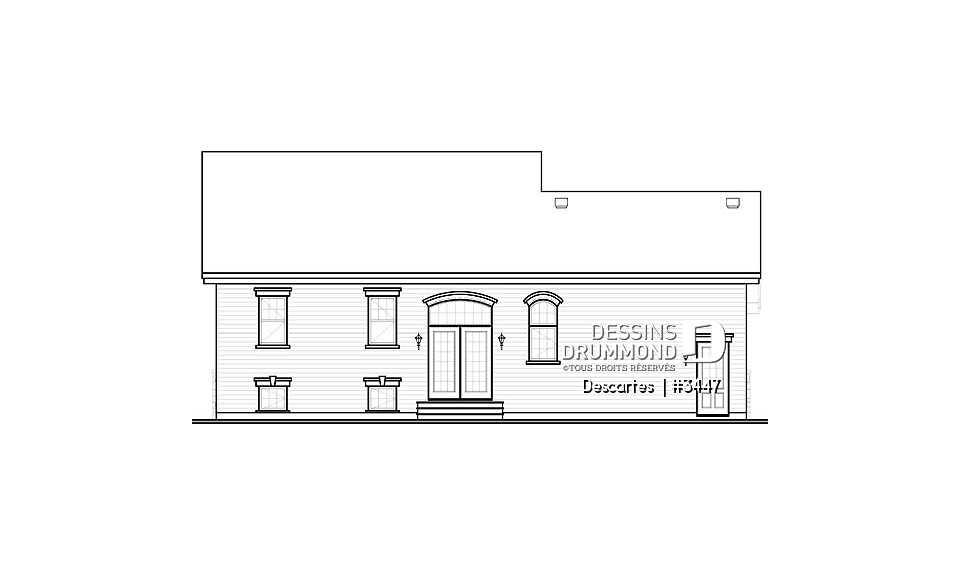 Élévation arrière - Descartes 