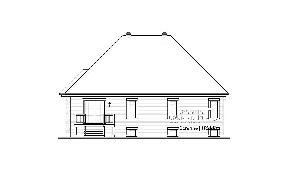 Élévation arrière - Sarenne