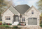 Vue avant - MODÈLE DE BASE - Plain-pied style craftsman, 2 chambres, garage avec espace boni - Sarenne