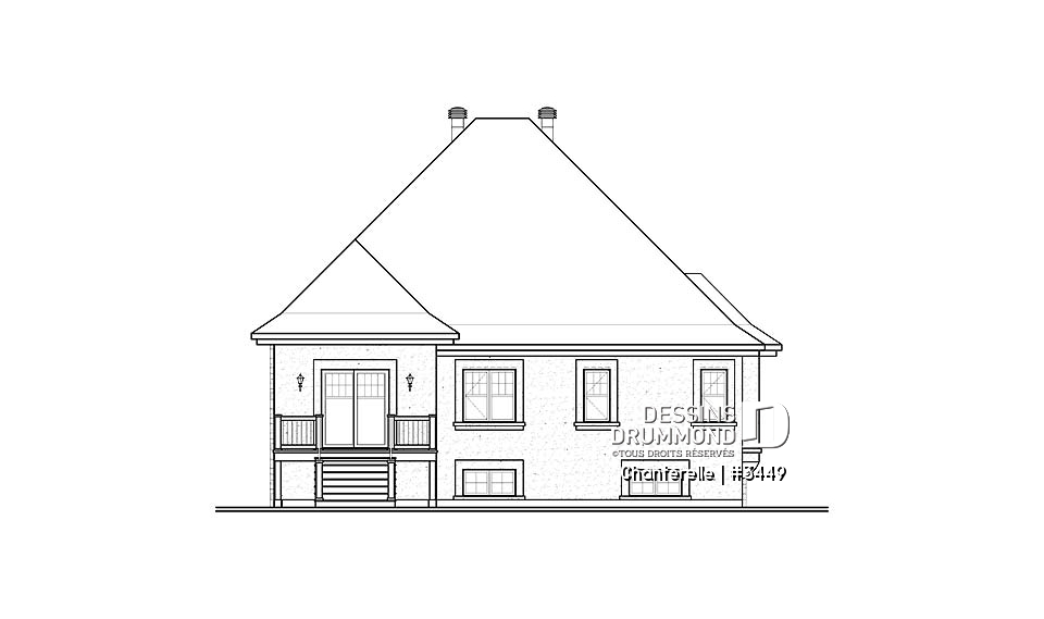 Élévation arrière - Chanterelle