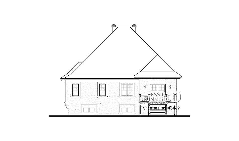 Élévation arrière - Chanterelle