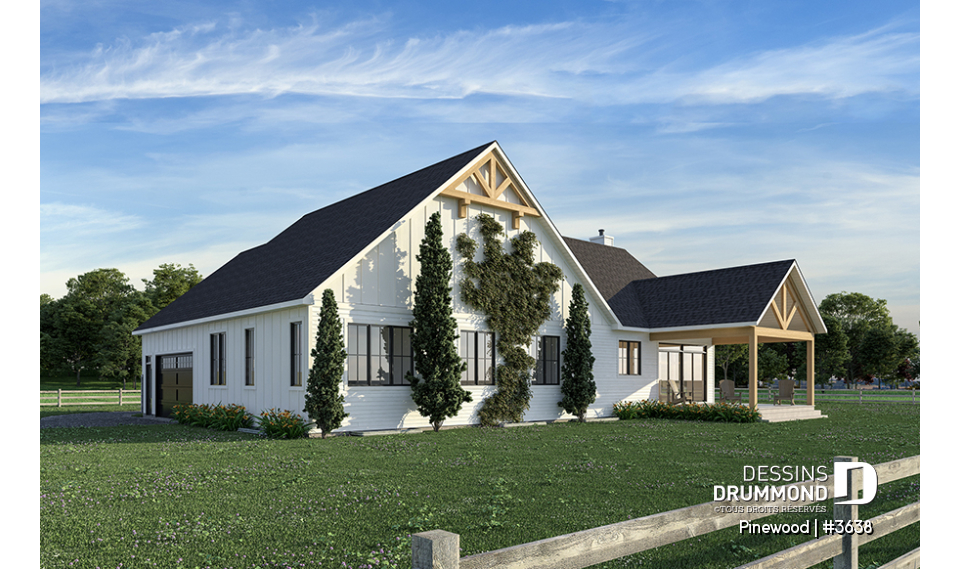 Vue arrière - MODÈLE DE BASE - Pinewood