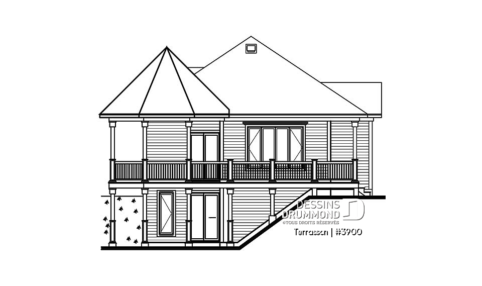 Élévation arrière - Terrasson