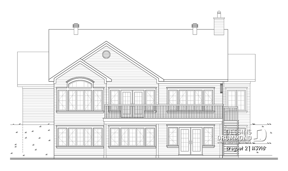 Élévation arrière - Breguet 2