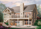 Vue arrière - MODÈLE DE BASE - Maison chalet Moderne Rustique, 2 chambres au rdc., cuisine avec îlot, sous-sol à aménager - William 3