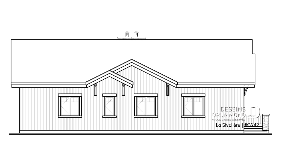 Élévation avant - La Sivolière