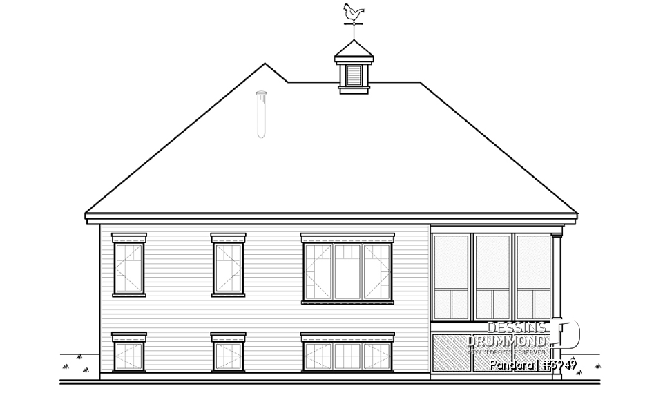 Élévation arrière - Pandora