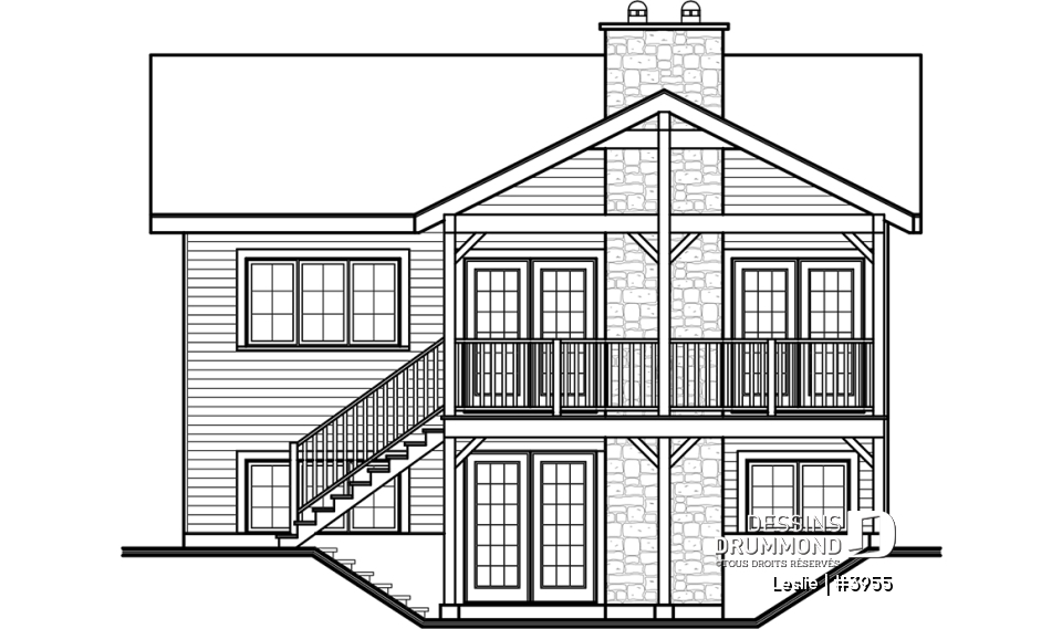 Élévation arrière - Leslie