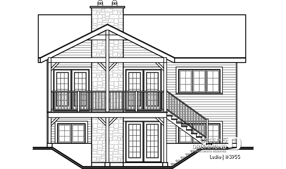 Élévation arrière - Leslie