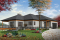 Vue avant - MODÈLE DE BASE - Plan de maison style chalet moderne rustique, 1 à 4 chambres, grande cuisine, vue panoramique, rez-de-jardin - Belvédère