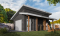 Vue avant - MODÈLE DE BASE - Plan de garage une voiture avec une portion abritée sur le côté, pour y installer le BBQ - Chandler 2