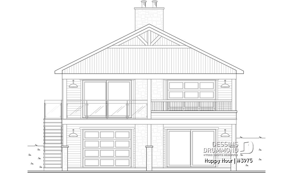 Élévation arrière - Happy Hour