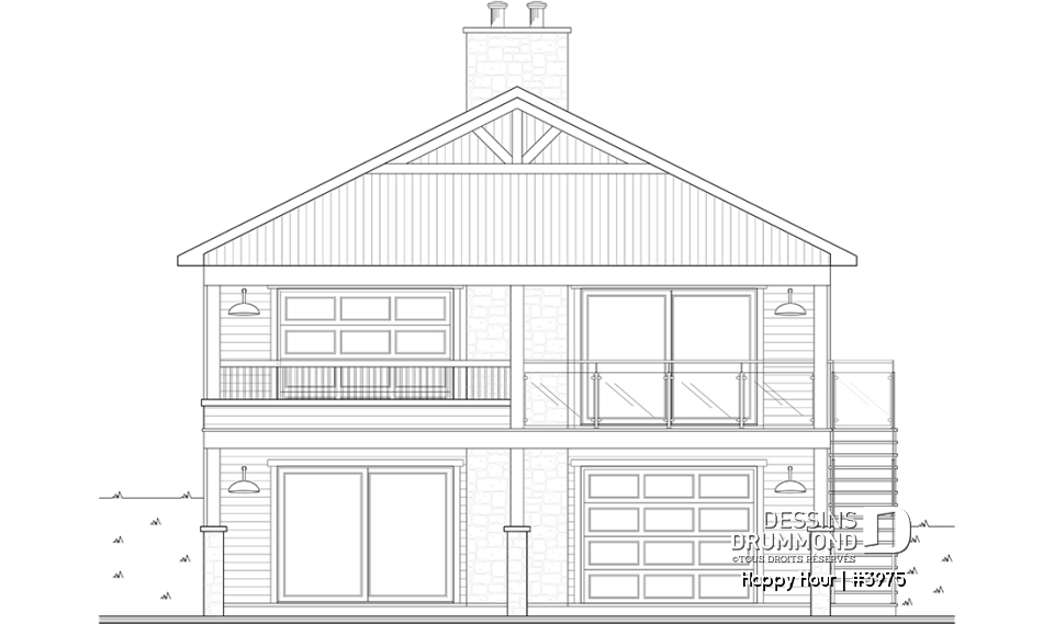 Élévation arrière - Happy Hour