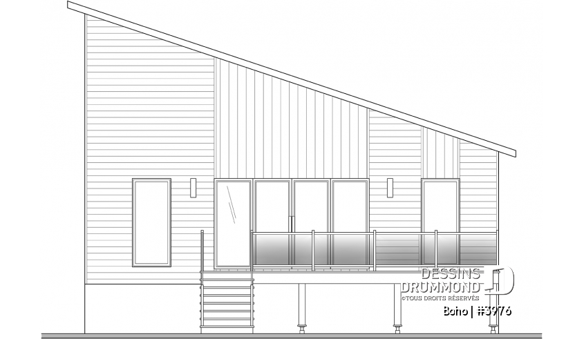 Élévation arrière - Boho