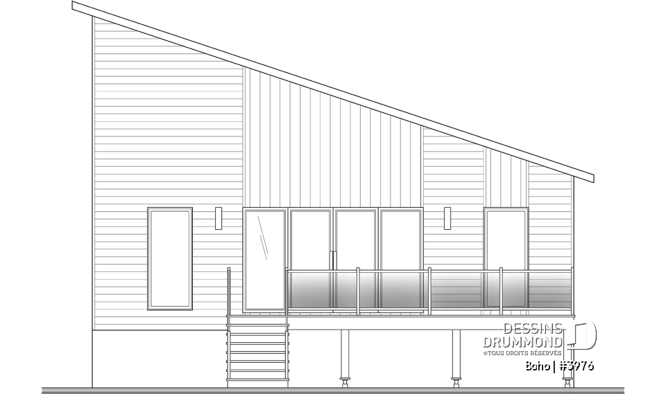 Élévation arrière - Boho