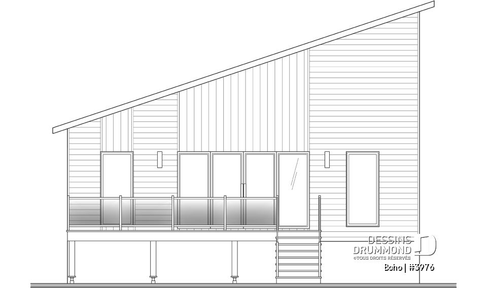 Élévation arrière - Boho