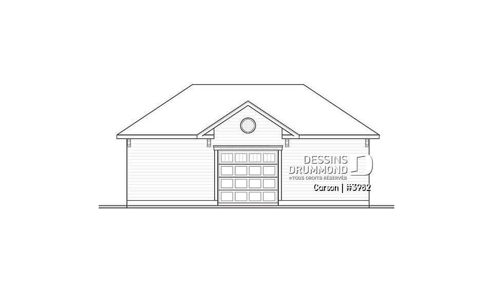 Élévation arrière - Carson