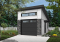 Vue avant - MODÈLE DE BASE - Garage pour une voiture, de style moderne, parfait pour maison contemporaine, beaucoup de lumière - Nature Urbaine