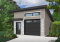 Vue avant - MODÈLE DE BASE - Garage simple de style contemporaine, pratique pour son espace rangement, hauteur plafond variable - Nature urbaine 2