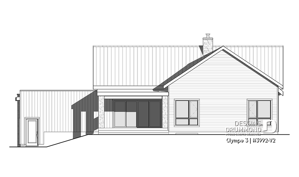 Élévation arrière - Olympe 3
