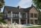 Vue arrière - MODÈLE DE BASE - Plan de maison ou chalet champêtre – rez-de-jardin, 3 chambres et 2 terrasses couvertes - Olympe 4