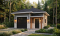 Vue avant - MODÈLE DE BASE - Plan de garage simple 20' x 24', plafond 10', style champêtre et farmhouse, rangement optimisé, murs isolés  - Passat