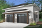 Version couleur no. 7 - Vue avant - Plan de garage double, style moderne rustique, plafond à 12 pieds. - Touareg