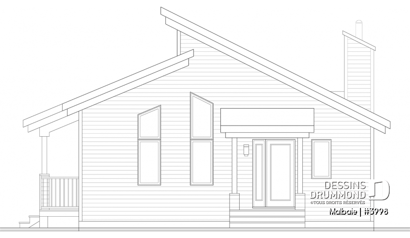 Élévation arrière - Malbaie