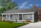 Version couleur no. 1 - Vue avant - Plan de bungalow abordable, 3 chambres au rez-de-chaussée, grande salle de séjour, coin buanderie au rdc. - Gilbert