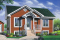 Vue avant - MODÈLE DE BASE - Plan de bungalow très économique, 2 grandes chambres, cuisine fonctionnelle, sous-sol sorti de terre - Arthur 2