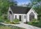 Vue avant - MODÈLE DE BASE - Plan de plain-pied économique de 2 chambres avec s-s aménageable et joli patio avec pergola  - Ambéline 2