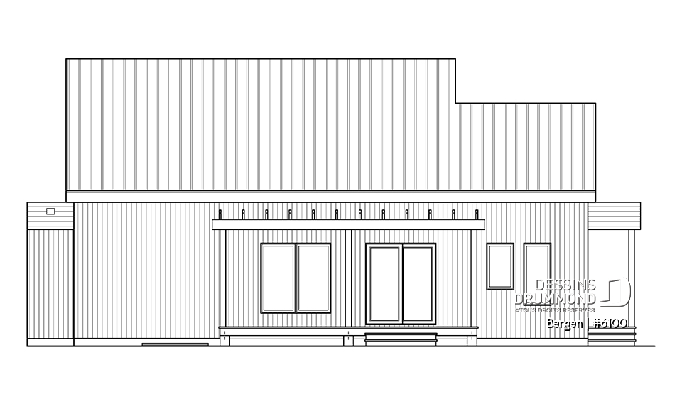 Élévation arrière - Bergen