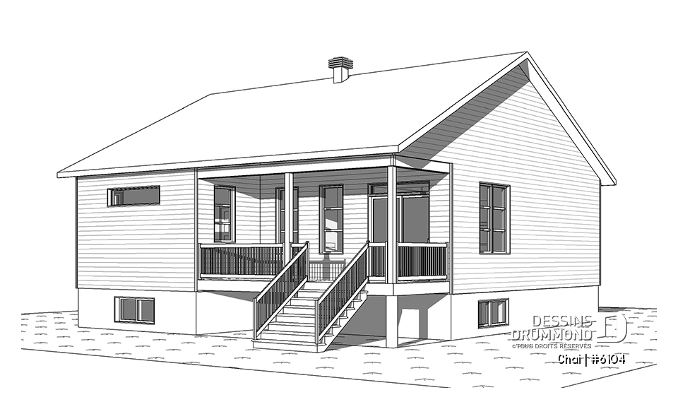 Élévation arrière - Chai