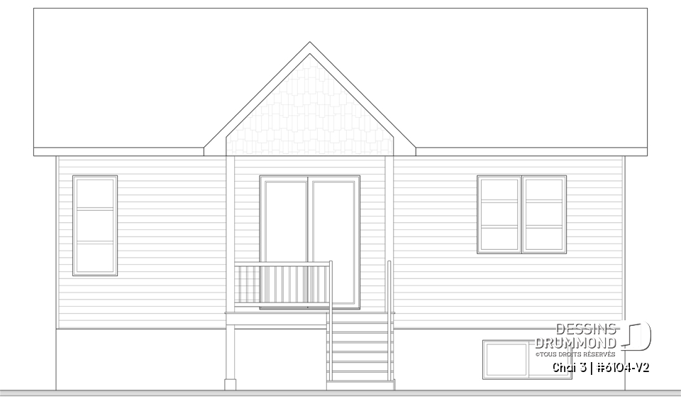 Élévation arrière - Chai 3