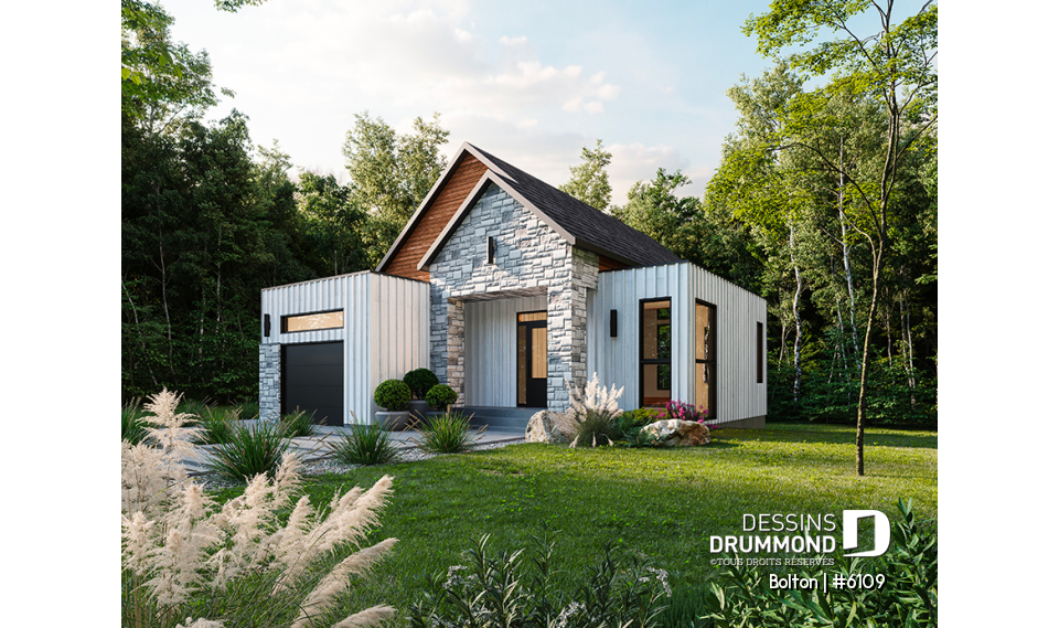 Vue avant - MODÈLE DE BASE - Plan de plancher maximisé, 3 chambres au sous-sol et espace familial au rez-de-chaussée - Bolton