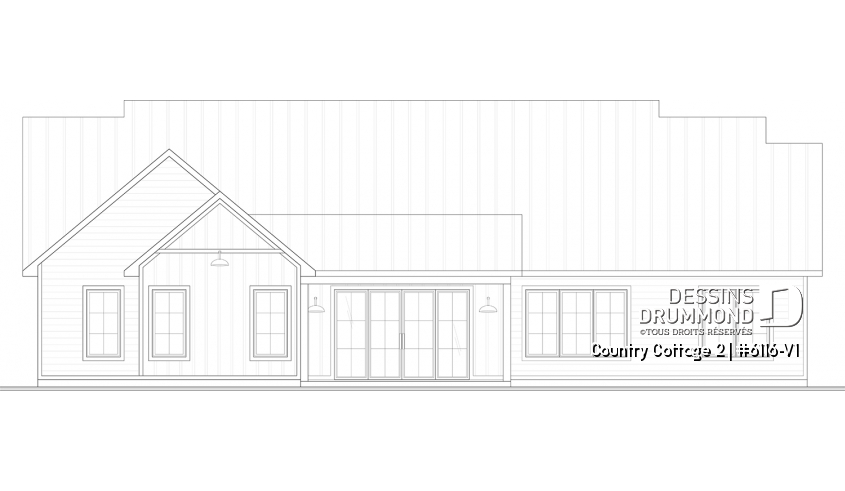Élévation arrière - Country Cottage 2