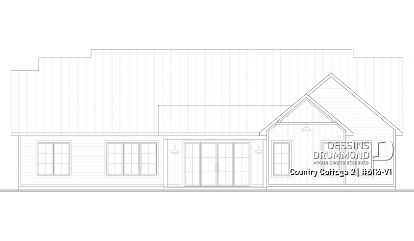 Élévation arrière - Country Cottage 2