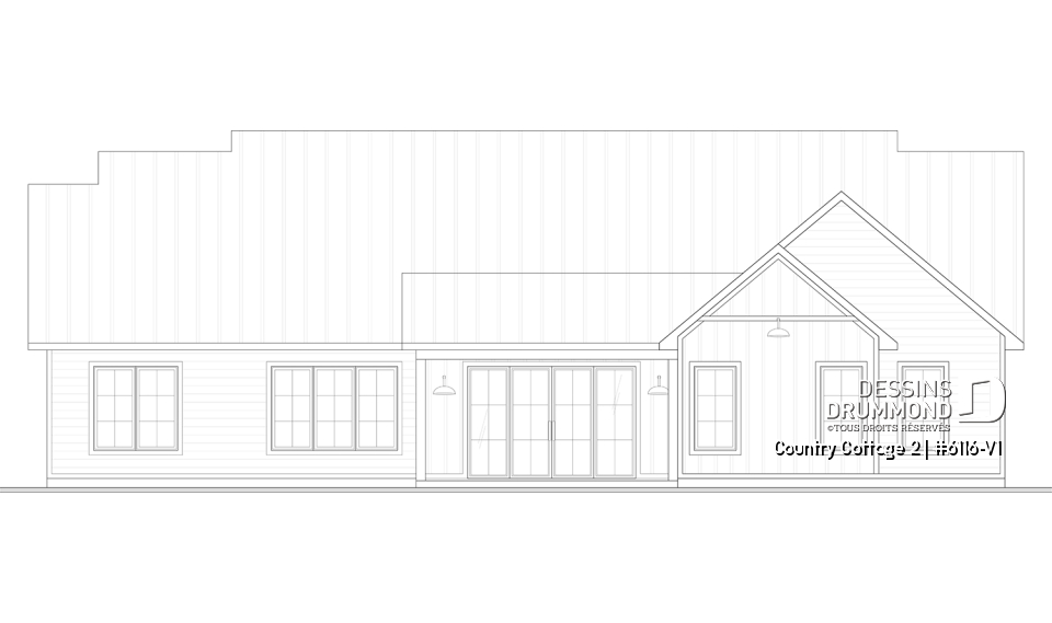 Élévation arrière - Country Cottage 2